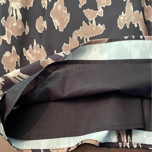 NWT Koko + Mason women’s animal print blouse black and tan size small - Picture 4 of 8